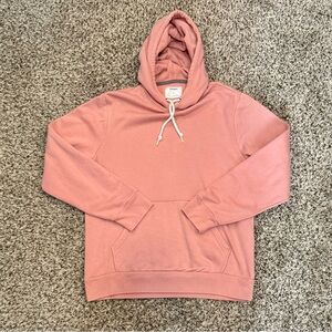 Old Navy Men’s Pink Pullover Hoodie Size M Cotton Blend Fleece Lined